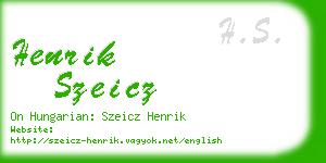 henrik szeicz business card